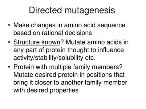 Ppt Study And Engineering Of Gene Function Mutagenesis Powerpoint