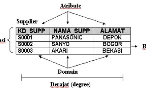 Contoh Data Base Sekolah Beberapa Istilah Dalam Relational Database Images Otosection