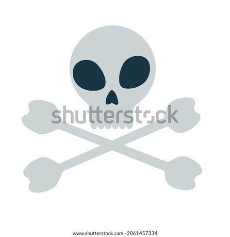 Classic Crossbones Skull Minimalistic Vector Format Stock Vector