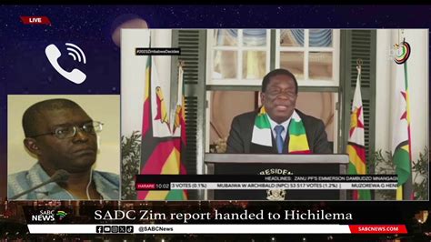 Sadc Observer Mission Report On Zimbabwean Elections Handed To Hakainde