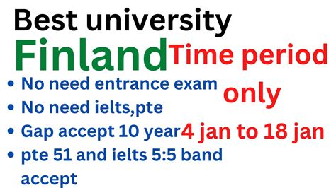 Best University Without Ielts In Finland Without Entrance Exam In