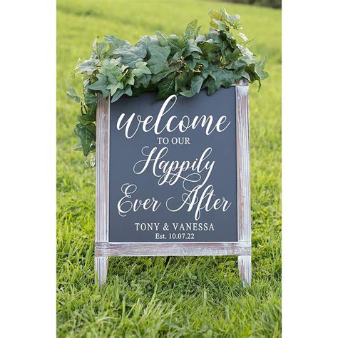 Amazon Welcome To Our Happily Ever After Wedding Sign Personalized