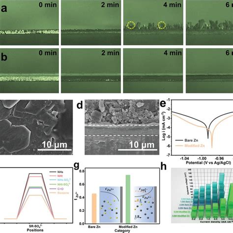 Zn Plating Stripping Behavior In Symmetric Cells A Cv Curves B Ce