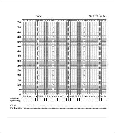 Peak Flow Chart Printable Free Sample Peak Flow Chart Templates In Pdf