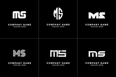 Premium Vector | Ms logo letter in modern luxury style in black and white color