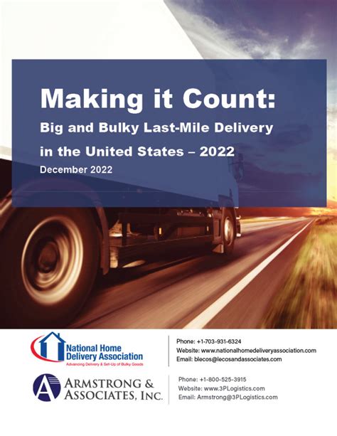 Making It Count Big And Bulky Last Mile Delivery In The Us 2022