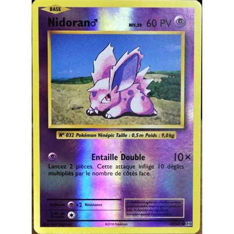 Carte Pok Mon Nidoran M Niv Pv Reverse Xy Evolutions