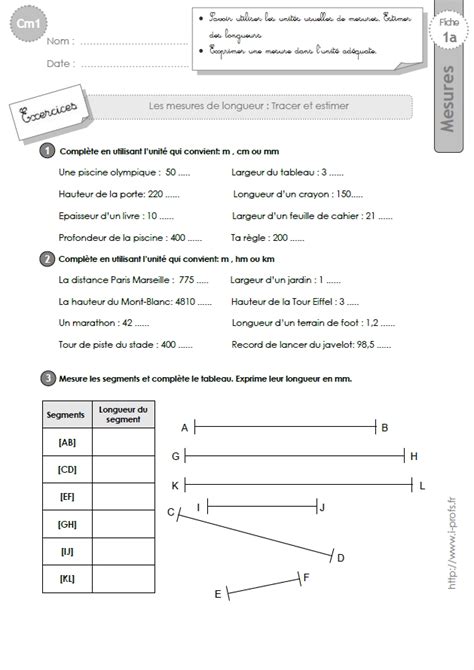 Top Exercices Mesures De Longueurs Cm Imprimer Images Bts Cpi Hot Sex
