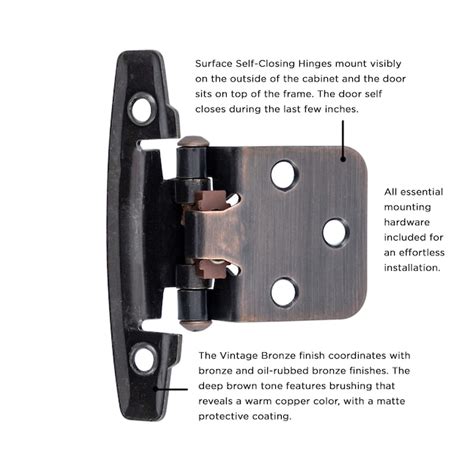 Hickory Hardware 105 Degree 38 In Overlay Inset Concealed Self Closing Soft Close Vintage