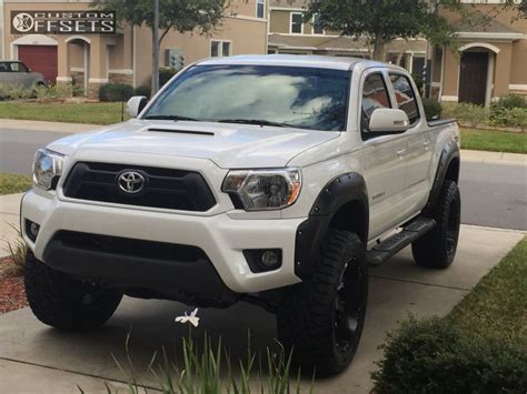 Wheel Offset 2015 Toyota Tacoma Aggressive 1 Outside Fender Leveling Kit Custom Rims Custom Rims