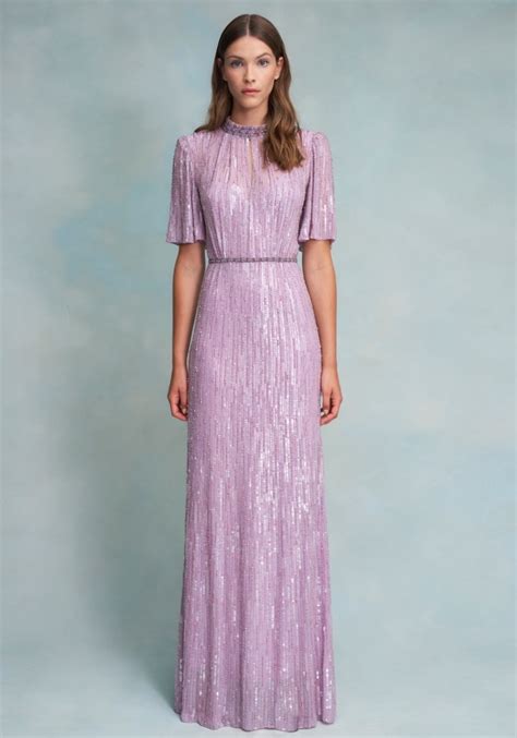 Jenny Packham Viola Beaded Purple Evening Gown Hk Designer Bridal Room