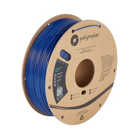 PolyMaker PolyLite PETG Blue 3D Printing Filament Sample 3D FilaPrint