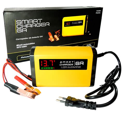 Carregador De Bateria Automotivo Smart Charger 6A Inteligente Bivolt