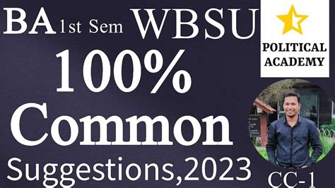 Common Suggestions Ba Political Science Wbsu Cc