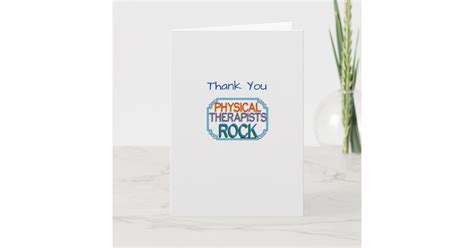 Physical Therapy Medical Thank You Card Zazzle