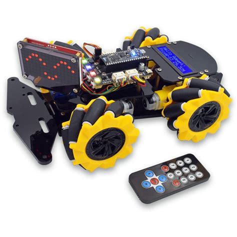 Adeept 4WD Omni Directional Mecanum Wheels Robotic Car Kit For ESP32 S3