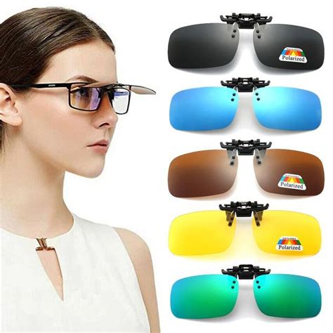 Polarized Clip On Sunglasses Over Prescription Glasses