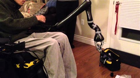 Quadriplegic Using A Jaco Robotic Arm Robot Arm Assistive Technology Quadriplegic