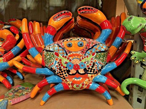 TALAVERA MEXICAN POTTERY - ANIMALS - OCEAN CRABS (H&A) ***FREE FREIGHT ...