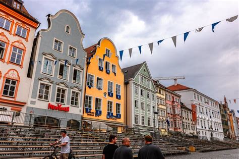 Panoramic View Of Traditional Colorful Gothic Houses In Old Town