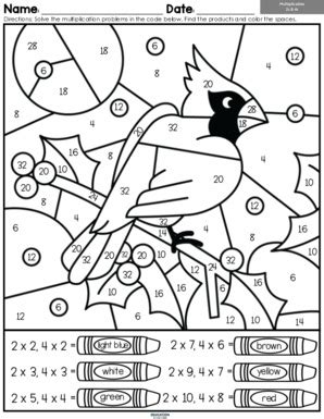 Winter Color By Number Third Grade Math Education To The Core Premium