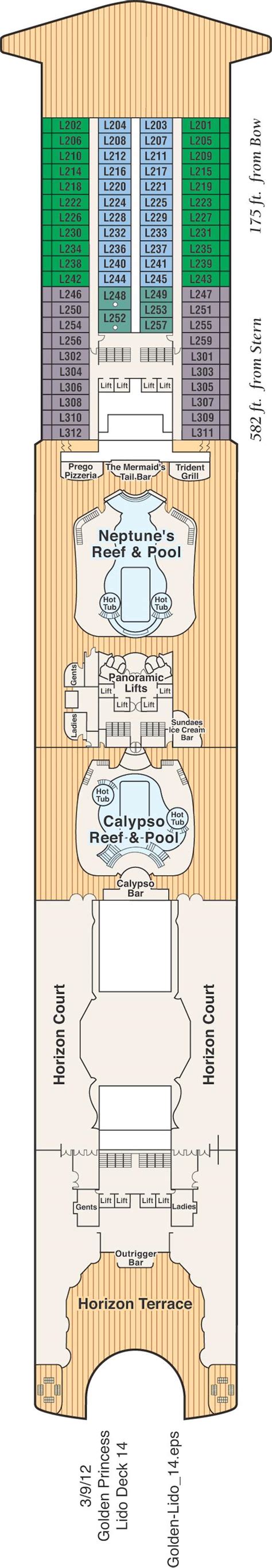 Golden Princess Deck Plans