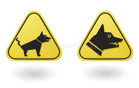 Caution Angry Dog Sign Stock Illustration Illustration Of Banned