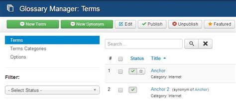 Alter Glossary 1.3.0 - introducing term synonyms