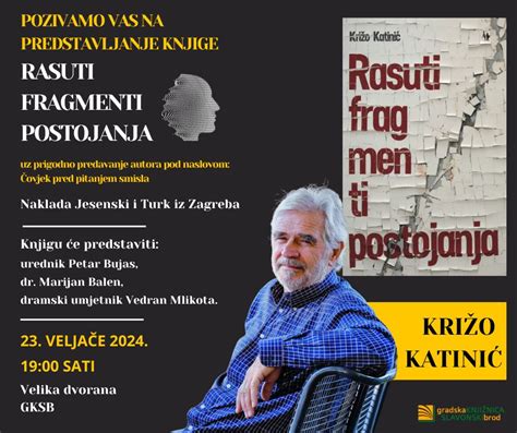 Predstavljanje Knjige Rasuti Fragmenti Postojanja Gradska Knji Nica