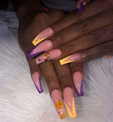 Purple and Yellow Nail Designs: 40+ Designs to Try this Month - Nail ...