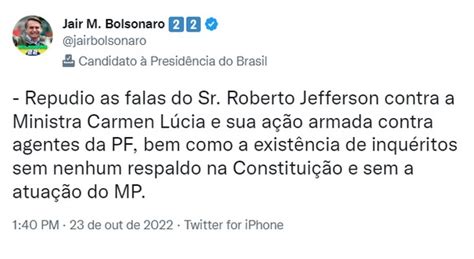 Após Atacar Ministra Cármen Lúcia Ex Deputado Roberto Jefferson Troca