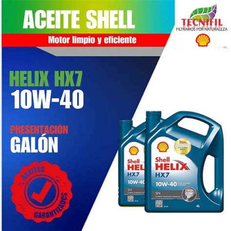 ACEITE SHELL HELIX HX7 10W 40 GALÓN 143 000 TECNIFIL