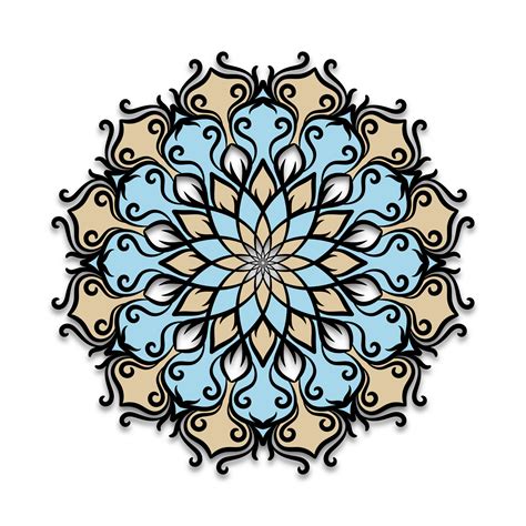 Colored Background Mandala Floral Ornament 13894891 Png