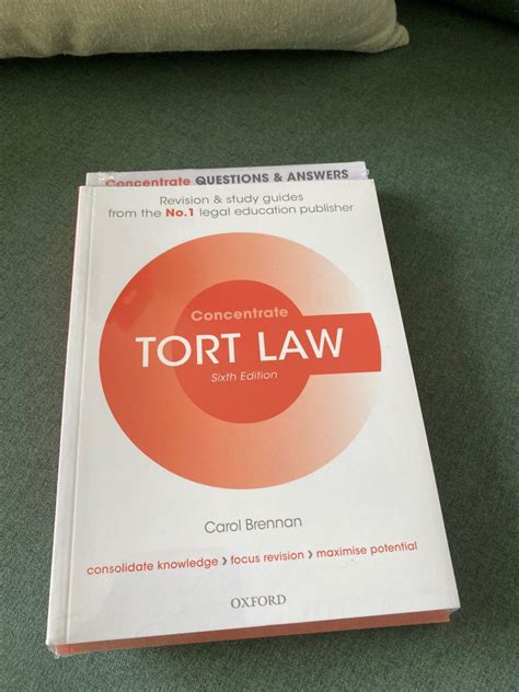 Tort Law Concentrate Revision Pack Oxford Hobbies Toys Books