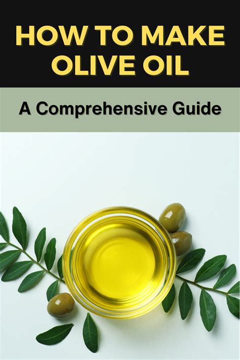 How To Make Olive Oil A Comprehensive Guide How To Make Olive Oil At