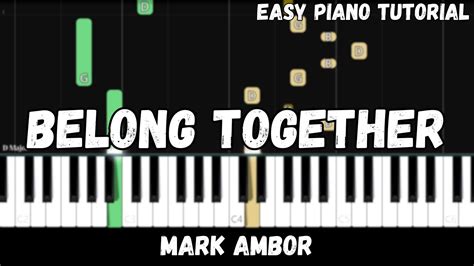 Mark Ambor Belong Together Easy Piano Tutorial Youtube