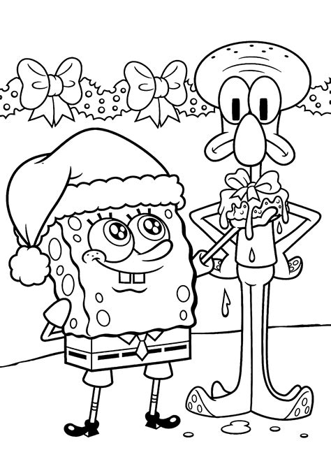 Spongebob Christmas Coloring Pages - Coloring Home