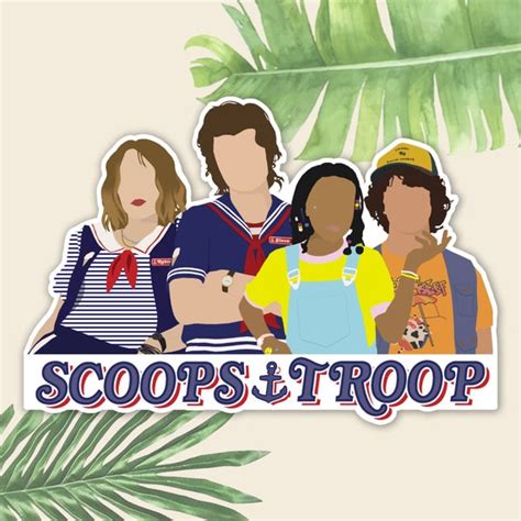 Scoops Troop Stranger Things Sticker Laptop Decal Stickers Etsy México