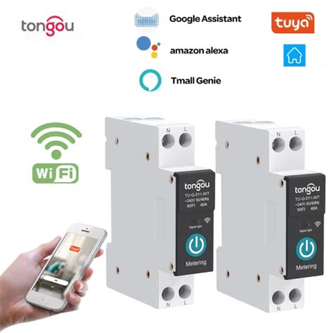 Tuya Metering WiFi Smart Switch Circuit Breaker 1P 63A Din Rail Smart