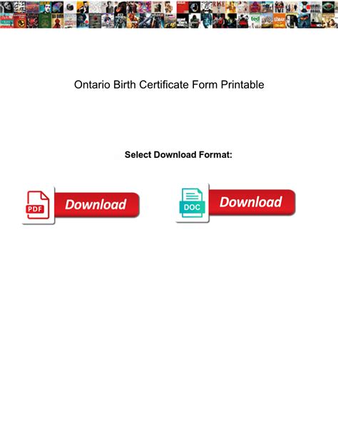 Ontario Birth Certificate Form Printable Docslib