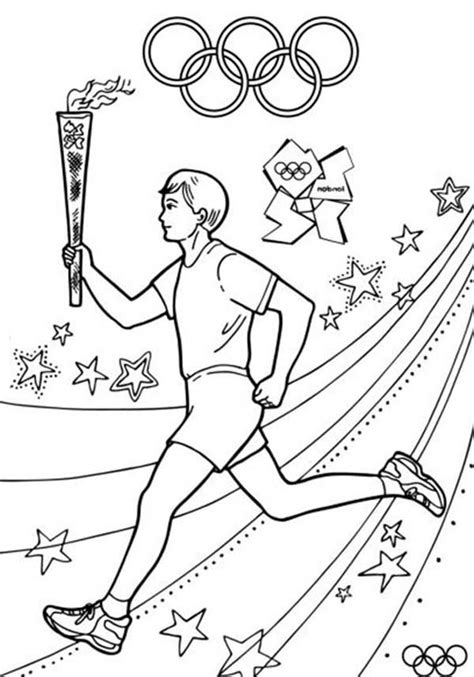 Olympic Games About To Start Once Olympic Torch Light Coloring Page En