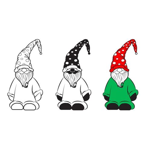 Premium Vector Vector Christmas Gnomes Illustration Gnome Collection