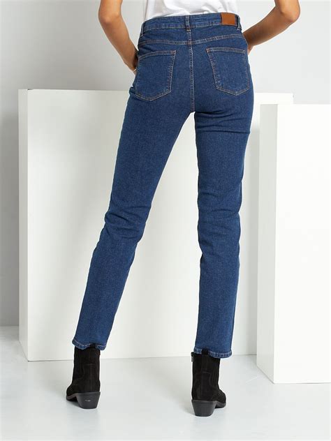 Jeans Met Hoge Taille Blauw Kiabi