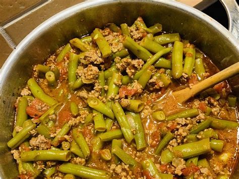 T Rkische Gr Ne Bohnen Mit Hackfleisch Von Hamihh Chefkoch