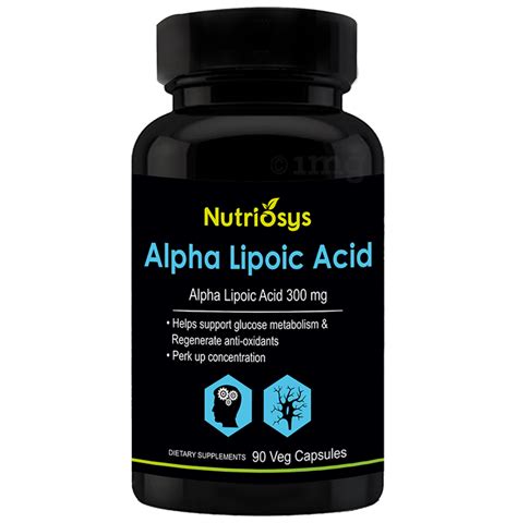 Nutriosys Alpha Lipoic Acid Veg Capsule Buy Bottle Of Vegicaps At