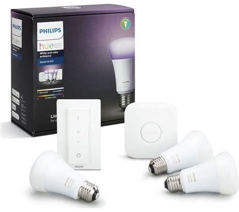 Buy Philips Hue White And Colour Ambience E27 Smart Bulb Starter Kit