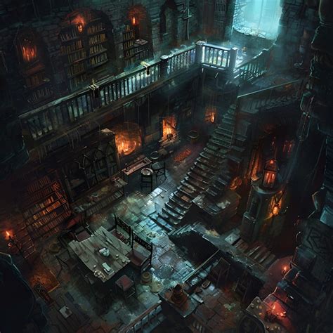Premium Photo A Dungeon Room With A Staircase