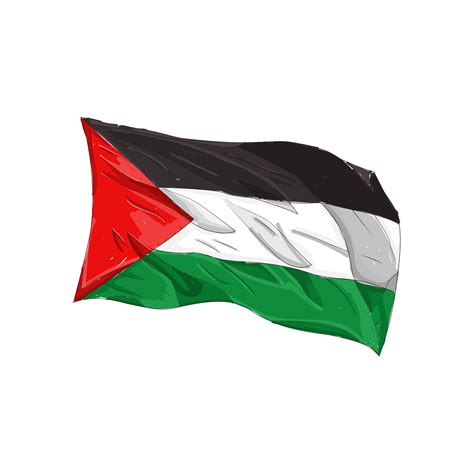 Hand drawn palestine flag 16588917 Vector Art at Vecteezy