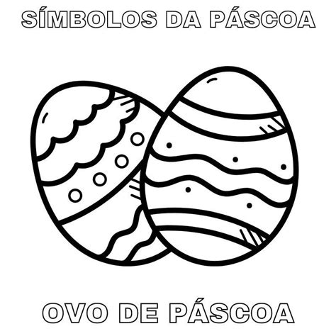 Símbolos Da Páscoa Para Colorir BRAINCP