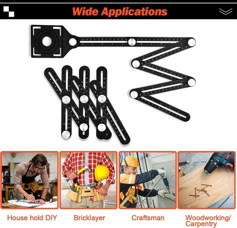 Règle De Mesure Multifonctionnelle De Trouveur D angle en Alliage D